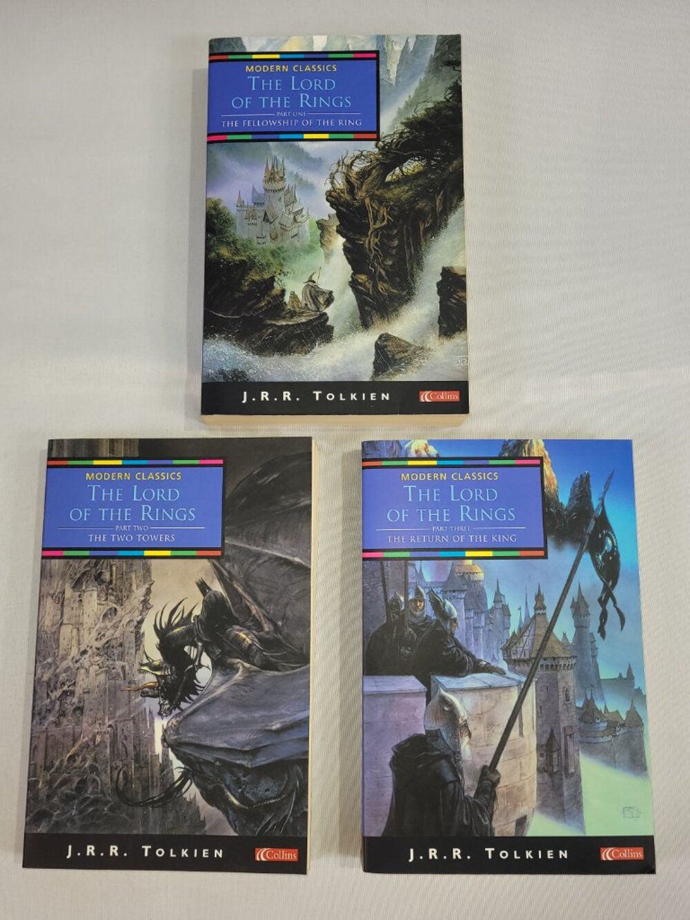 JRR Tolkien Lord of the Rings Trilogy 2001 Oversize Paperback Softcover Book by